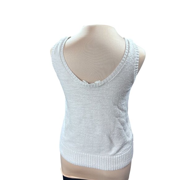 Loft Womens Beige Knit Tank Top With Pocket XS - Picture 3 of 10
